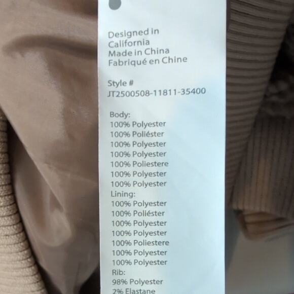 Fabletics NWT Teddy Oversized Bomber Jacket - Picture 8 of 12